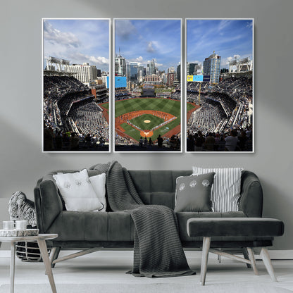 87122-MGV-CV-36X24-Petco Park Field Wall Art Canvas Print, Framed San Diego Stadium Art Picture Print, Petco Park Stadium Perfect Sport Room Decor