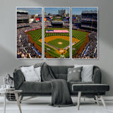 20879-MGV-CV-36X24-Yankee Stadium Wall Art Canvas Print, Framed New York Stadium Art Picture Print, Yankee Field Perfect Sport Room Decor Artwork