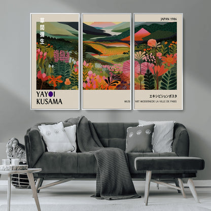 75719-MGV-CV-36X24-Botanical Mountain Valley Wall Art – Panoramic Nature Canvas Print, Vibrant Floral Field Artwork for Living Room, Bedroom, Office,