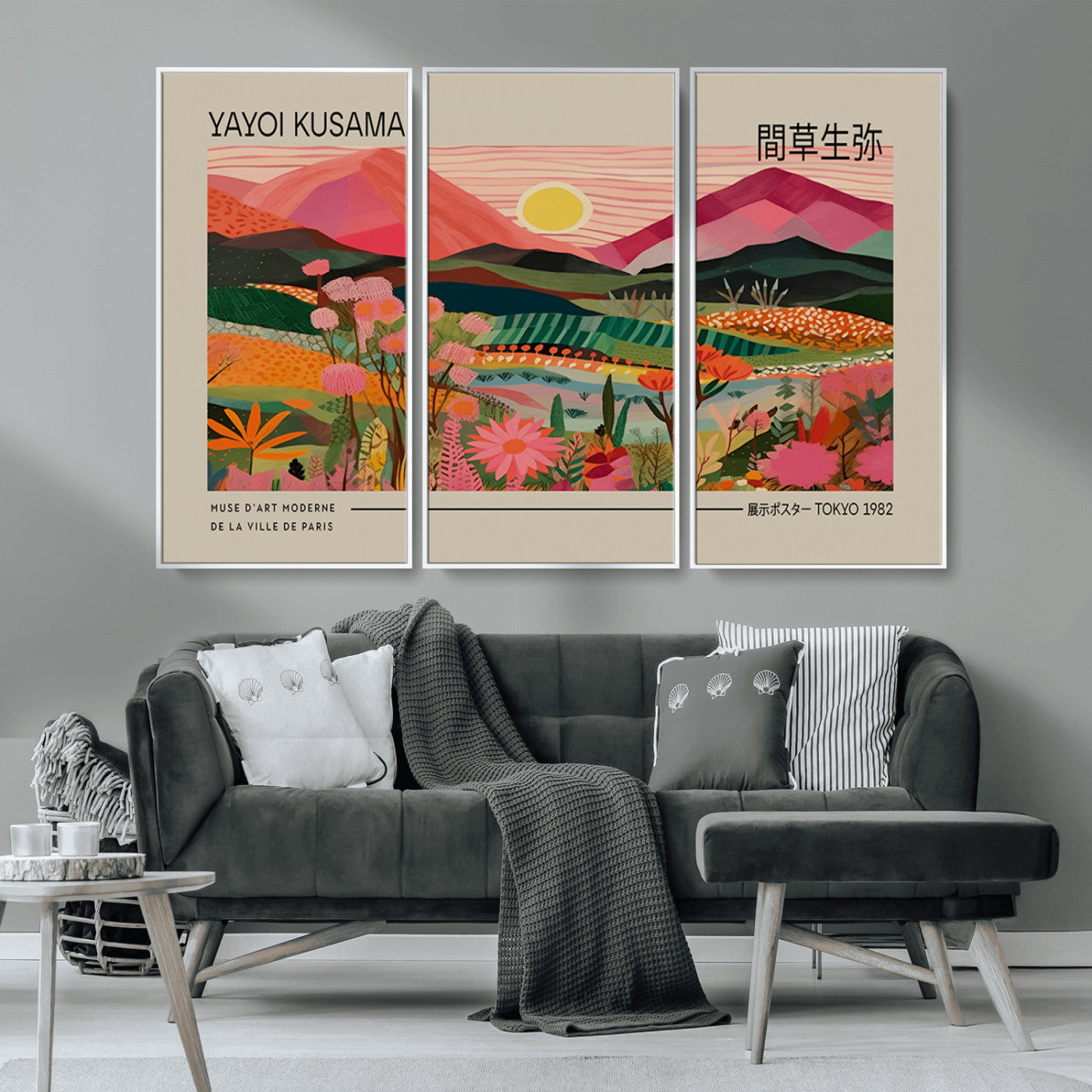 18304-MGV-CV-36X24-Sunset Mountain Landscape Wall Art – Panoramic Abstract Nature Canvas Print, Vibrant Wall Decor for Living Room, Bedroom, Office,