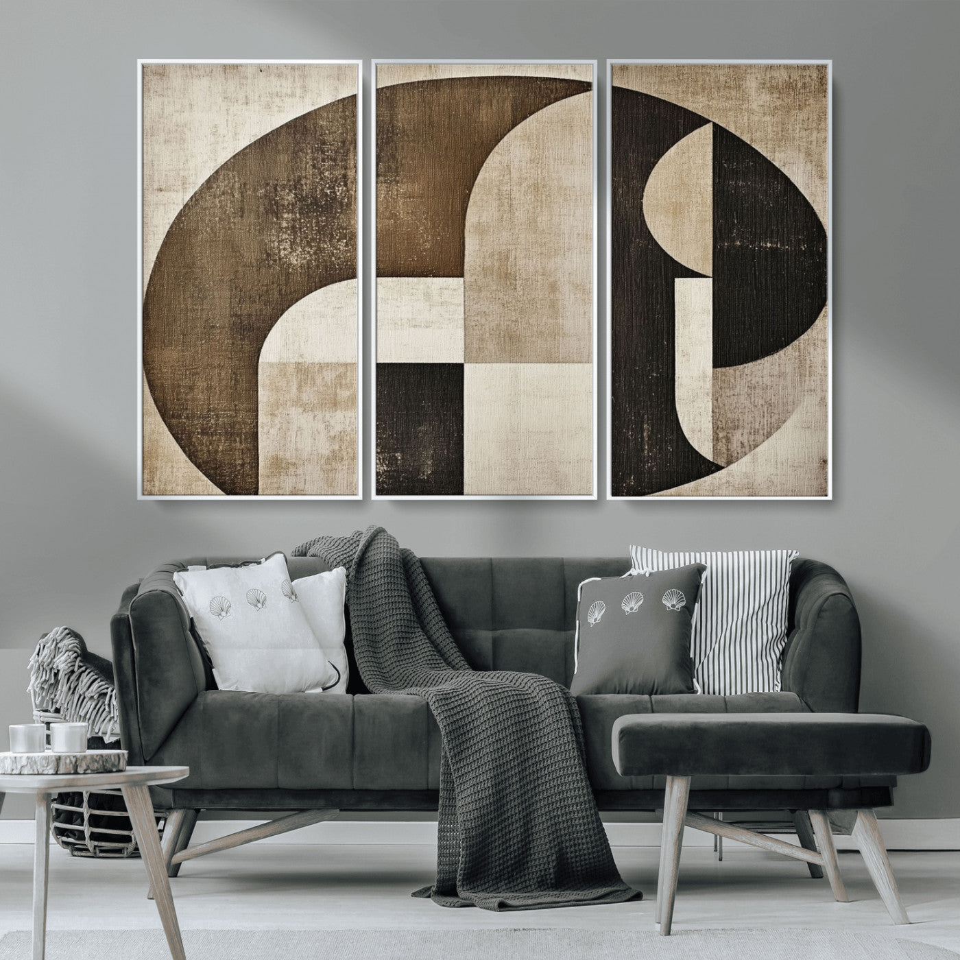 44796-MGV-CV-36X24-Wabi Sabi Wall Art Canvas Print, Framed Geometric Minimalist Art Picture Print, Modern Abstract Perfect Modern Abstract Decor