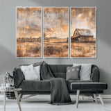 FARM2-MGV-CV-36X24-Rustic Farmhouse Wall Art Canvas Print, Framed Old Barn Art Picture Print, Southwestern Farmhouse Perfect Rustic Decor Artwork