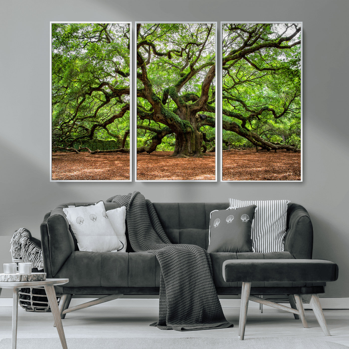 51255351-MGV-CV-36X24-Ancient Tree Wall Art – Majestic Oak Canvas Print, Large Nature Photography, Sacred Forest Landscape Wall Décor, Wisdom Tree