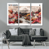 32352074-MGV-CV-36X24-Japanese Landscape Wall Art – Mount Fuji River Canvas Print, Modern Asian Inspired Nature Decor for Living Room, Bedroom, Office