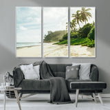 42984524-MGV-CV-36X24-Relaxing Beach Wall Art Canvas Print, Framed Ocean View Art Picture Print, Coastal Serenity Perfect Tropical Coastal Decor Artwork