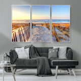 73351887-MGV-CV-36X24-Ocean Sunset Wall Art Wall Art Canvas Print, Framed Nautical Photography Art Picture Print, Summer Beach House Decor Perfect