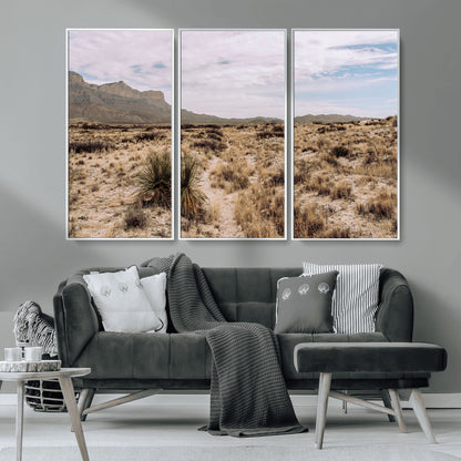 20681831-MGV-CV-36X24-Desert Landscape Wall Art – Southwestern Mountain Canvas Print, Rustic Western Nature Photography Decor for Living Room, Office,