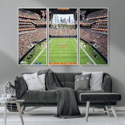 76935553-MGV-CV-36X24-Football Stadium Wall Art – Panoramic Game Day Canvas Print, Sports Decor for Man Cave, Office, Bar, or Living Room
