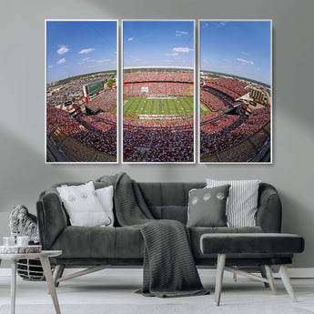 29492070-MGV-CV-36X24-William Brice Stadium Canvas Wall Art – Football Game, Stadium Crowd, Fans, Energy, Team Spirit, Daytime Outdoor Event Print for