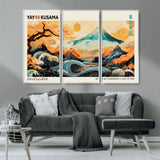 94085549-MGV-FC-48X32-3P_White-Japanese Wave and Mountain Wall Art – Panoramic Abstract Landscape Canvas Print, Asian Inspired Nature Decor for Living Room,
