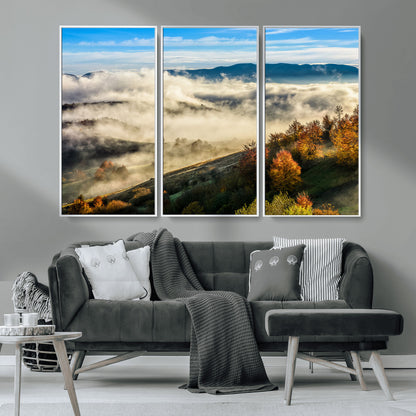 21551192-MGV-CV-36X24-Landscape Wall Art – Autumn Mountain View Canvas Print, Scenic Nature Photography Decor for Bedroom, Living Room, Office, Cabin or
