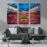 94266219-MGV-CV-36X24-Neyland Stadium Wall Art – Tennessee Volunteers Checkerboard Game Day Canvas Print, College Football Fireworks Decor for Man Cave