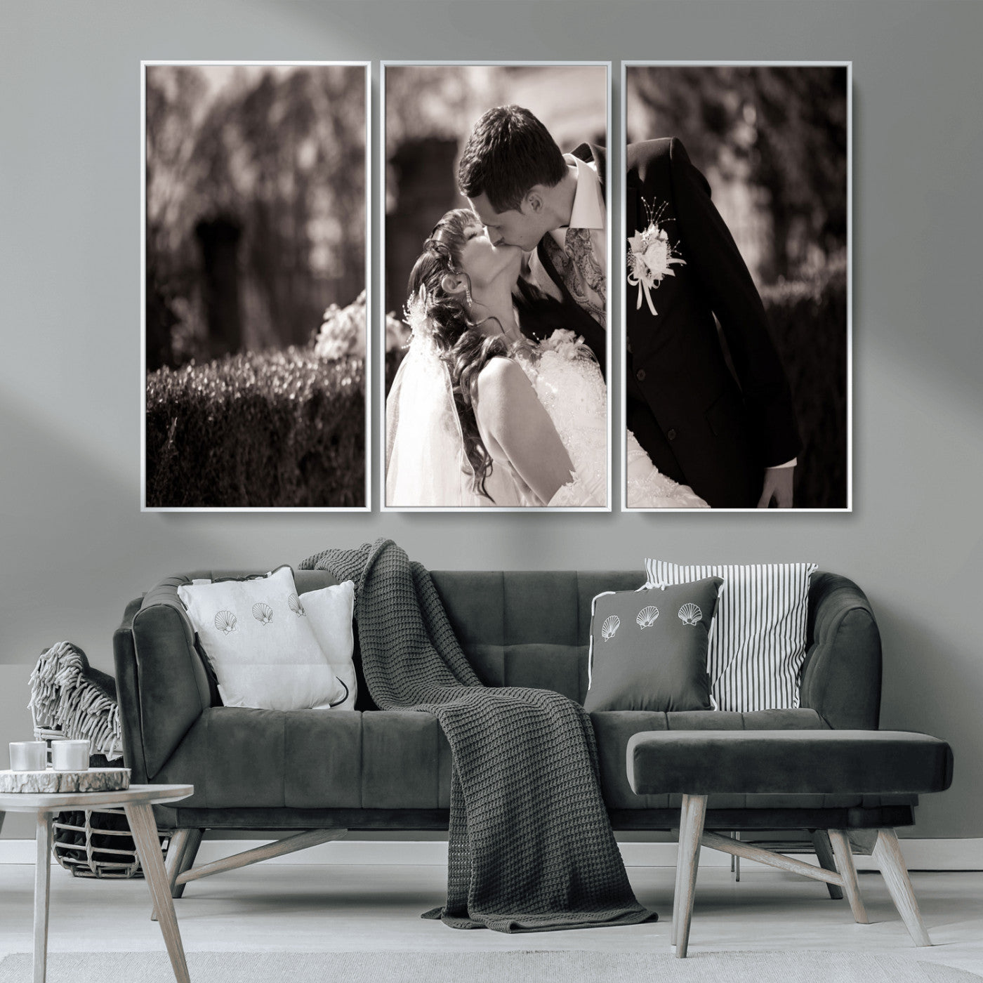 CSTM6030-MGV-CV-36X24-Custom Wedding Photo Print - Custom Wall Art Picture Print, Create Your Own Photo Canvas Print
