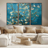 91714-MGV-CV-36X24-Almond Blossoms Wall Art – Handcrafted Van Gogh Inspired Floral Canvas Print, Beautiful Nature Decor for Living Room, Bedroom, or