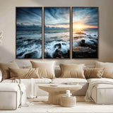 33428-MGV-CV-36X24-Ocean Sunrise Wall Art – Serene Seascape Canvas Print, Coastal Home or Office Decor, Perfect for Living Room, Bedroom, or Study