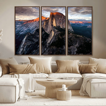 31332-MGV-CV-36X24-Mountain Landscape Wall Art – Majestic Sunset Rock Formation Canvas Print, Nature Scenic Decor for Living Room, Office, Cabin or