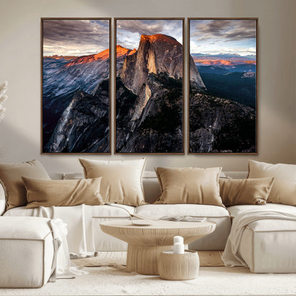 31332-MGV-CV-36X24-Mountain Landscape Wall Art – Majestic Sunset Rock Formation Canvas Print, Nature Scenic Decor for Living Room, Office, Cabin or