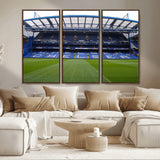 59508-MGV-CV-36X24-Chelsea Stadium Wall Art – Stamford Bridge Football Arena Canvas Print, Iconic Soccer Artwork for Living Room, Office, Game Room