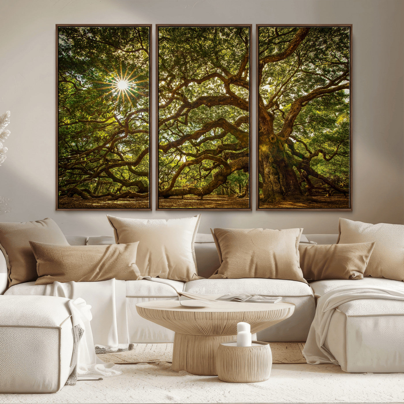 57983-MGV-CV-36X24-Angel Oak Tree Wall Art Canvas Print, Framed Oak Tree Art Picture Print, Angel Oak Perfect Rustic Nature Decor Artwork