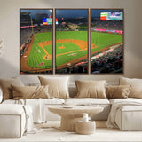 93707-MGV-CV-36X24-Los Angeles Stadium Wall Art Canvas Print, Framed Angel Stadium Field Art Picture Print, Anaheim Stadium Perfect Sports Room Decor