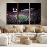 46899-MGV-CV-36X24-Ben Hill Griffin Stadium Wall Art Canvas Print, Framed Football Stadium Art Picture Print, Florida Football Stadium Perfect Sport