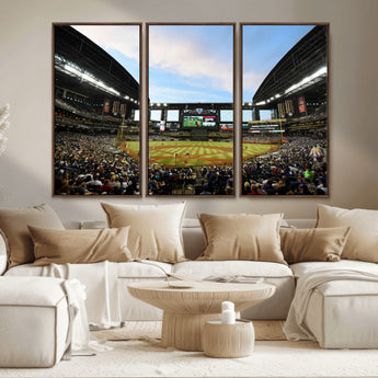 92672-MGV-CV-36X24-Chase Field Stadium Wall Art Canvas Print, Framed Arizona Stadium Art Picture Print, Chase Stadium Perfect Sports Room Decor