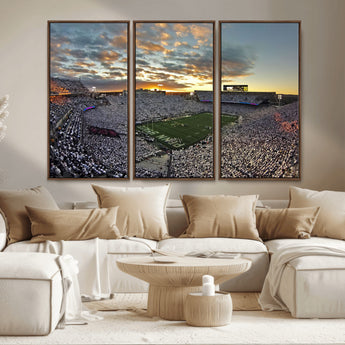 38807-MGV-CV-36X24-Beaver Stadium Wall Art Canvas Print, Framed Beaver Stadium Field Art Picture Print, Football Stadium Perfect Sport Room Decor