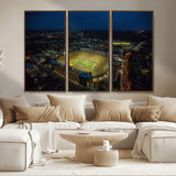 52519-MGV-CV-36X24-Michigan Football Stadium Wall Art Canvas Print, Framed Michigan Stadium Art Picture Print, Michigan Wolverines Field Perfect