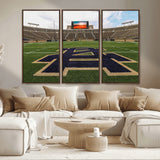 52835-MGV-CV-36X24-Notre Dame Stadium Wall Art Canvas Print, Framed Indiana Stadium Art Picture Print, Notre Dame Field Perfect Sport Room Decor