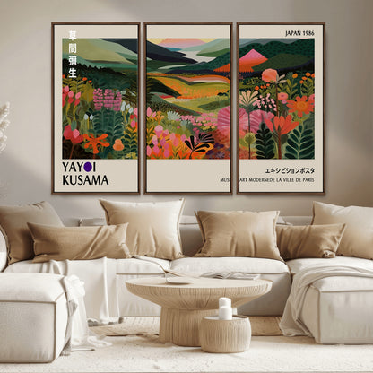 75719-MGV-CV-36X24-Botanical Mountain Valley Wall Art – Panoramic Nature Canvas Print, Vibrant Floral Field Artwork for Living Room, Bedroom, Office,
