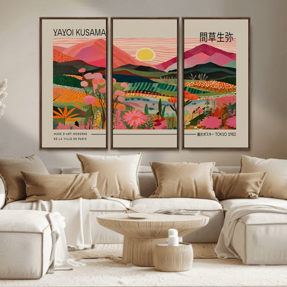 18304-MGV-CV-36X24-Sunset Mountain Landscape Wall Art – Panoramic Abstract Nature Canvas Print, Vibrant Wall Decor for Living Room, Bedroom, Office,