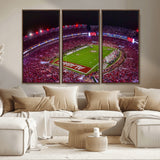 11343-MGV-CV-36X24-Bryant-Denny Stadium Wall Art – Panoramic Alabama Crimson Tide Football Field Canvas Print, Game Day Decor for Office, Man Cave or