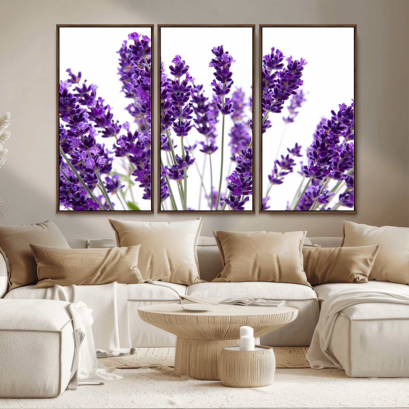 76859-MGV-CV-36X24-Lavender Flower Wall Art – Botanical Canvas Print Featuring Purple Floral Bouquet, Nature Inspired Artwork for Living Room,