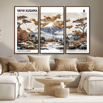 80111817-MGV-CV-36X24-Japanese Landscape Wall Art – Mount Fuji Autumn Canvas Print, Asian Inspired Nature Decor for Living Room, Bedroom, Office or