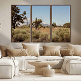 16114018-MGV-CV-36X24-Joshua Tree Wall Art Canvas Print, Framed Desert Landscape Art Picture Print, Mountain Horizon Perfect Southwestern Boho Decor