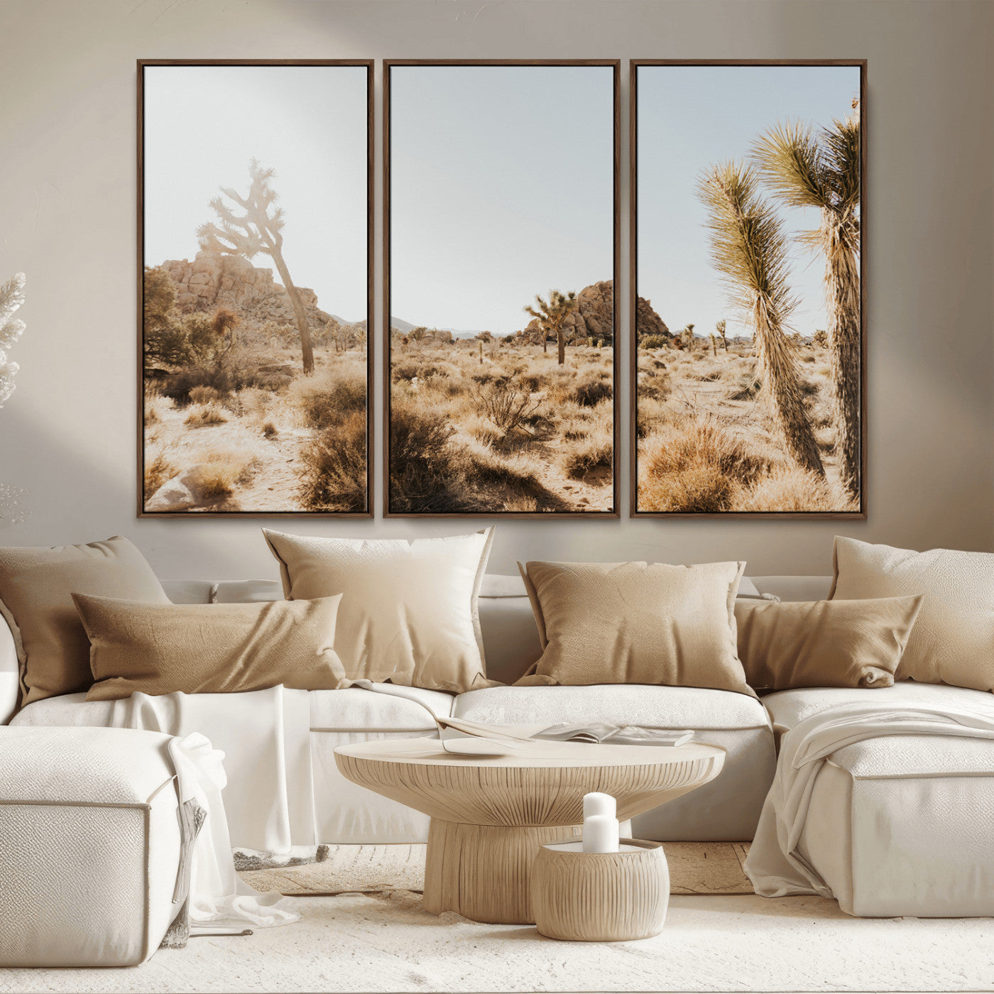 62783269-MGV-CV-36X24-Joshua Tree Wall Art – Desert Landscape Photography Canvas Print, Southwest Nature Artwork Rustic Home Decor for Living Room,