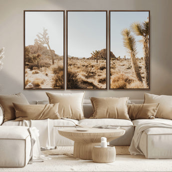62783269-MGV-CV-36X24-Joshua Tree Wall Art – Desert Landscape Photography Canvas Print, Southwest Nature Artwork Rustic Home Decor for Living Room,