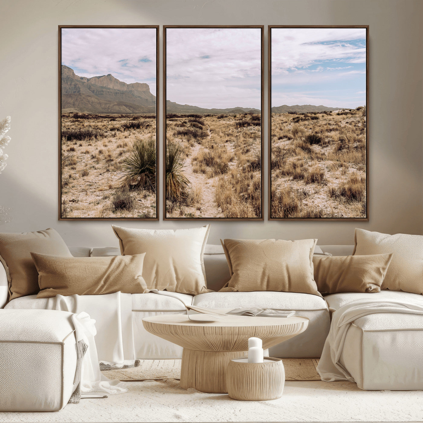 20681831-MGV-CV-36X24-Desert Landscape Wall Art – Southwestern Mountain Canvas Print, Rustic Western Nature Photography Decor for Living Room, Office,