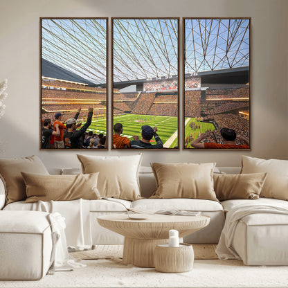 81960112-MGV-CV-36X24-Futuristic Football Stadium Wall Art – Modern Dome Arena Canvas Print, Chicago Bears Concept Design Sports Decor for Man Cave or