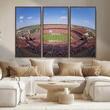 29492070-MGV-CV-36X24-William Brice Stadium Canvas Wall Art – Football Game, Stadium Crowd, Fans, Energy, Team Spirit, Daytime Outdoor Event Print for