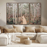 24760563-MGV-CV-36X24-Forest Wall Art – Tranquil Woodland Path Canvas Print, Scenic Nature Photography Decor for Bedroom, Living Room, Office, Cabin or