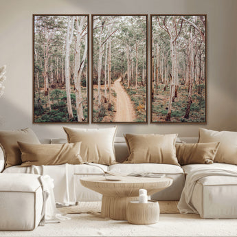 24760563-MGV-CV-36X24-Forest Wall Art – Tranquil Woodland Path Canvas Print, Scenic Nature Photography Decor for Bedroom, Living Room, Office, Cabin or