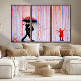 69505-MGV-CV-36X24-Graffiti Girl Wall Art Canvas Print, Framed Urban Contrast Art Picture Print, Vibrant Graffiti Perfect Urban Pop Decor Artwork