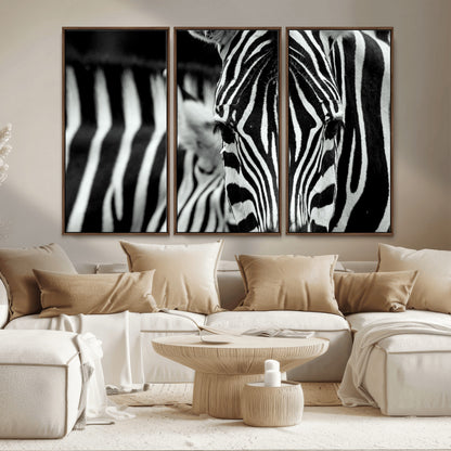 43631-MGV-CV-36X24-Black and White Zebra Wall Art – Modern Animal Print Canvas Artwork for Living Room, Bedroom, or Office Decor
