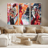 24452-MGV-FC-48X32-3P_Natural-Vibrant Jazz Musician Painting - Expressive Art Print of Live Jazz Band, Perfect Wall Decor for Music Lovers and Art Enthusiasts