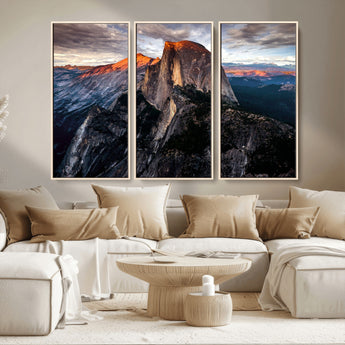 31332-MGV-CV-36X24-Mountain Landscape Wall Art – Majestic Sunset Rock Formation Canvas Print, Nature Scenic Decor for Living Room, Office, Cabin or