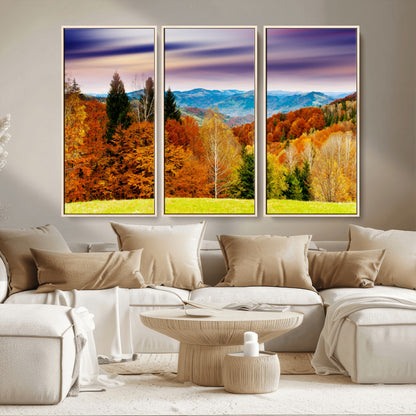 58007-MGV-CV-36X24-Autumn Mountain Landscape Wall Art – Stunning Fall Forest Canvas Print, Cozy Nature Decor for Home or Office