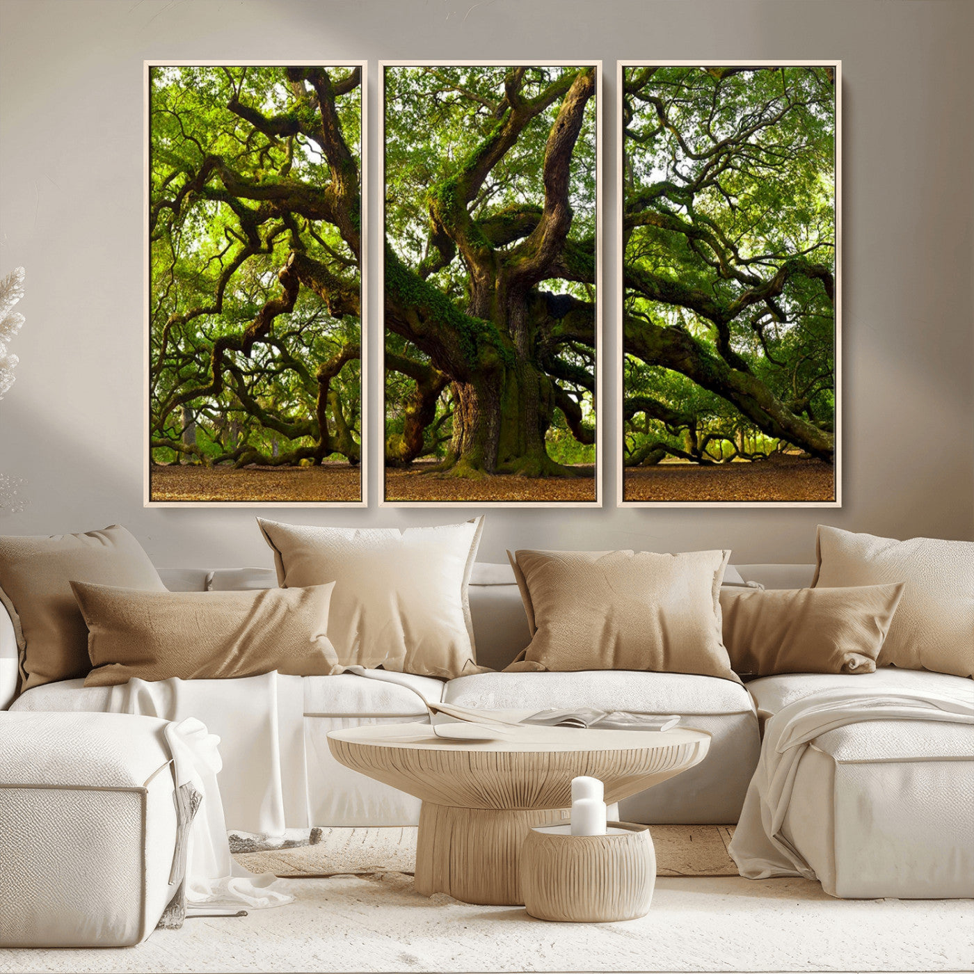 29407-MGV-CV-36X24-Ancient Oak Tree Wall Art – Majestic Nature Canvas Print, Large Tree Photography Decor for Living Room
