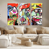 37796-MGV-CV-36X24-Picasso Style Wall Art Canvas Print, Framed Picasso Art Picture Print, Picasso Cubism Perfect Modern Abstract Decor Artwork