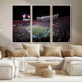 46899-MGV-CV-36X24-Ben Hill Griffin Stadium Wall Art Canvas Print, Framed Football Stadium Art Picture Print, Florida Football Stadium Perfect Sport